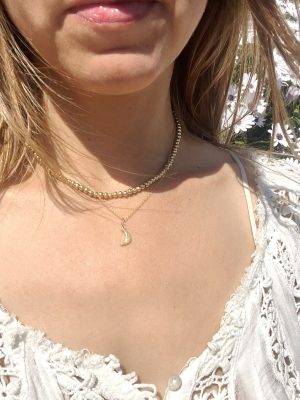 Gold Little Crescent Moon Necklace