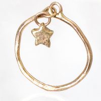 Gold Star Charm Midi Ring