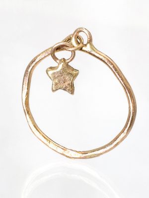 Gold Star Charm Midi Ring