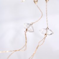 Gold Petroleum Quartz Crystal Tassel Earrings