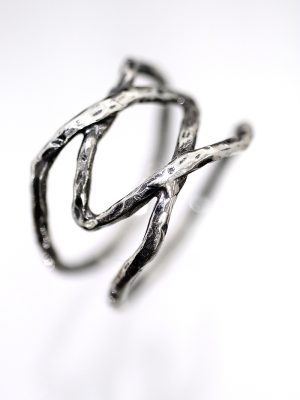 Silver Men's Twisted Viking Ring