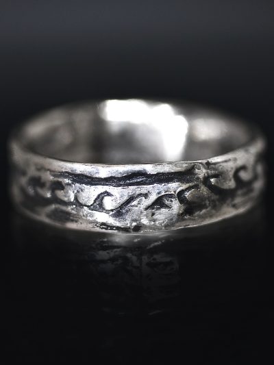 Men's Silver Waves Ring