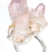 Amethyst Crystal Power Silver Ring