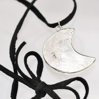 Labradorite Magic Moon Silver Necklace