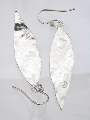 Opal Comet Silver Earrings