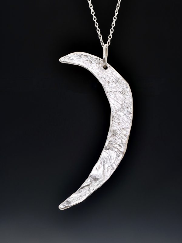 Magic Crescent Moon Silver Necklace