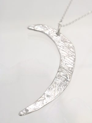 Magic Crescent Moon Silver Necklace