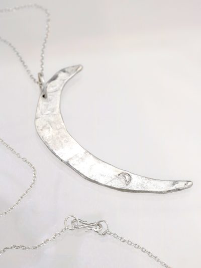 Magic Crescent Moon Silver Necklace