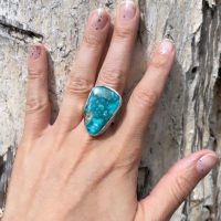 Turquoise Rocker Silver Ring