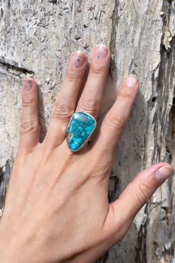 Turquoise Rocker Silver Ring