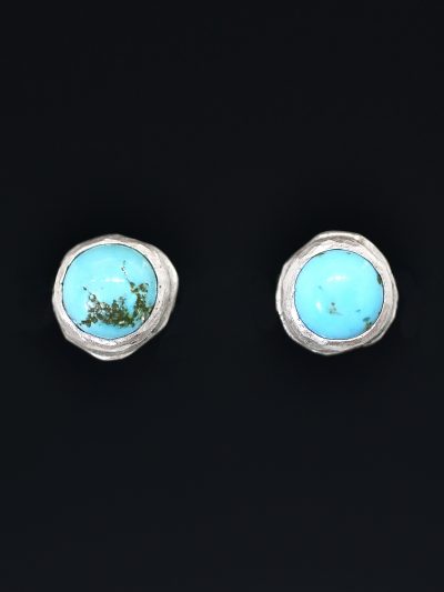 Turquoise Silver Stud Earrings