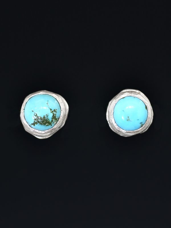 Turquoise Silver Stud Earrings