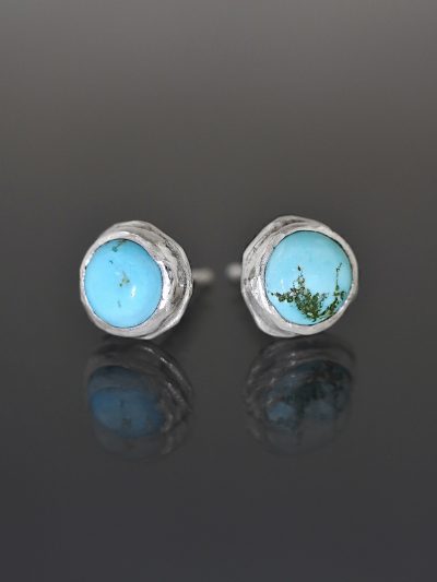 Turquoise Silver Stud Earrings