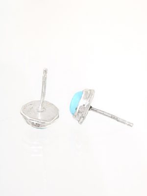 Turquoise Silver Stud Earrings