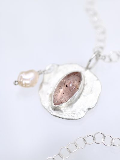 Silver Coin Amethyst Artemis Necklace