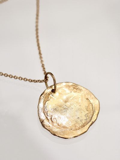 Gold Ancient Wave Coin Necklace