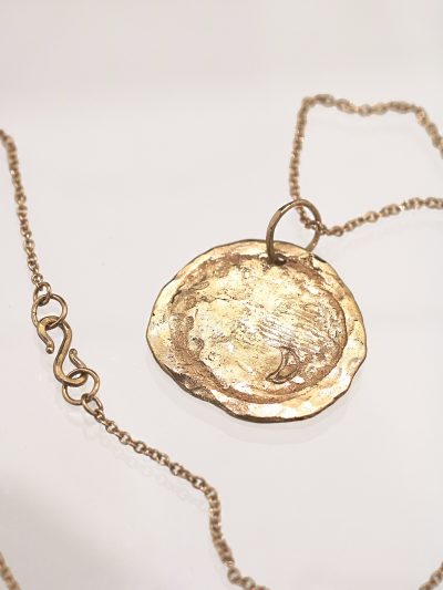 Gold Ancient Wave Coin Necklace