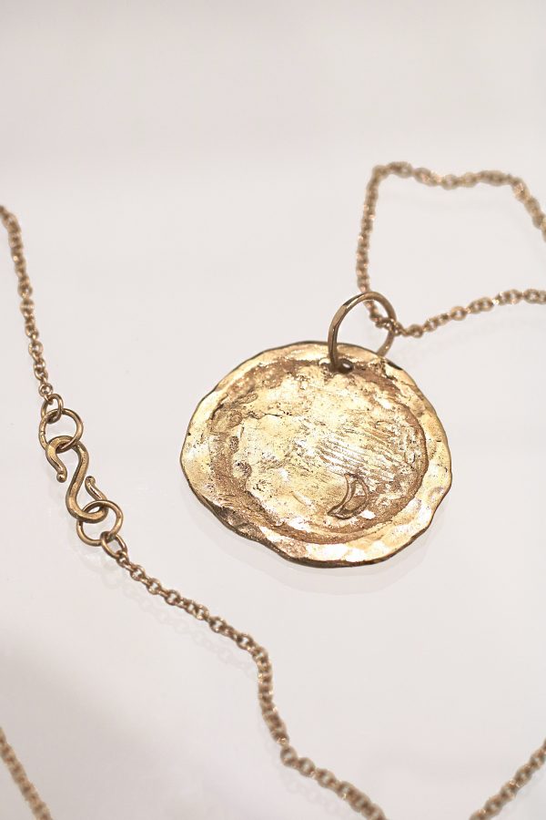 Gold Ancient Wave Coin Necklace