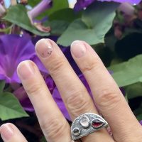 Ancient Jewels Half Moon Silver Ring