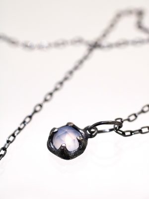 Silver Claw Chalcedony Necklace