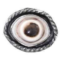 All Seeing Eye Silver Agate Ring