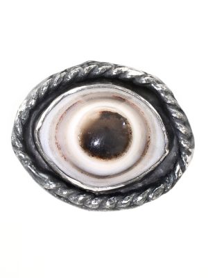 All Seeing Eye Silver Agate Ring