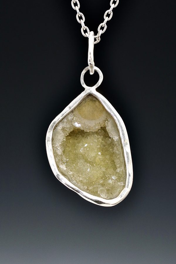Silver Geode Fairy Necklace
