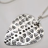 Silver Viking Guitar Pick Necklace