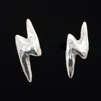 Lightning Silver Stud Earrings