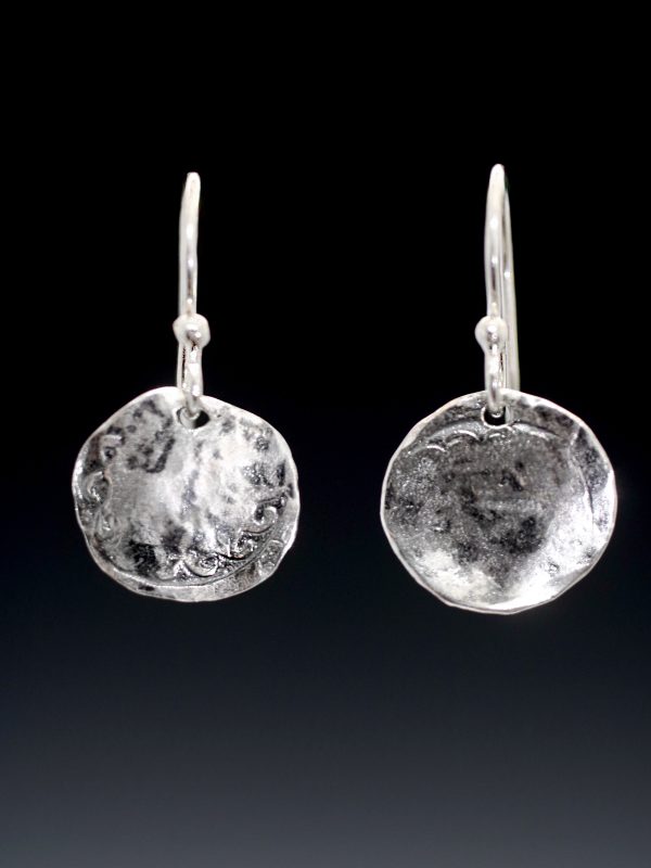 Little Silver Wave Coin Earrings