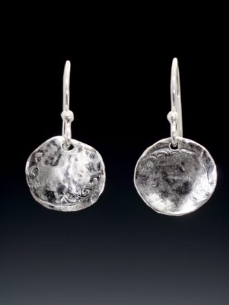 Little Silver Wave Coin Earrings