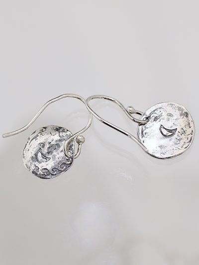 Little Silver Wave Coin Earrings