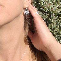 Little Silver Wave Coin Earrings