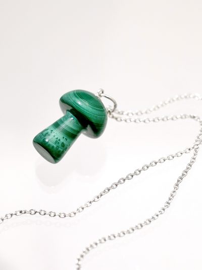 Malachite Magic Mushroom Necklace