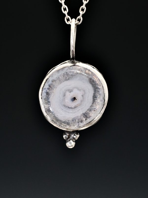 Solar Quartz Silver Amulet Necklace