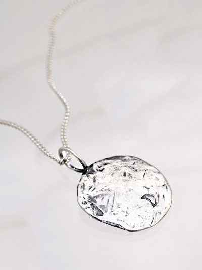 Vegvísir Silver Coin Necklace