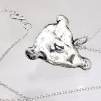Labradorite Heart of the Sea Silver Necklace