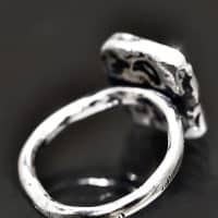 Peridot Pyramid Silver Ring
