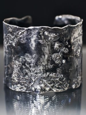 Natural Element Wide Silver Cuff
