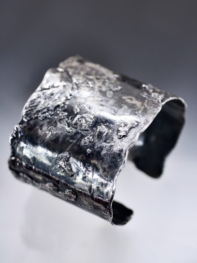 Natural Element Wide Silver Cuff