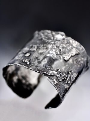 Natural Element Wide Silver Cuff