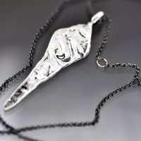 Dark Opal Silver Comet Necklace