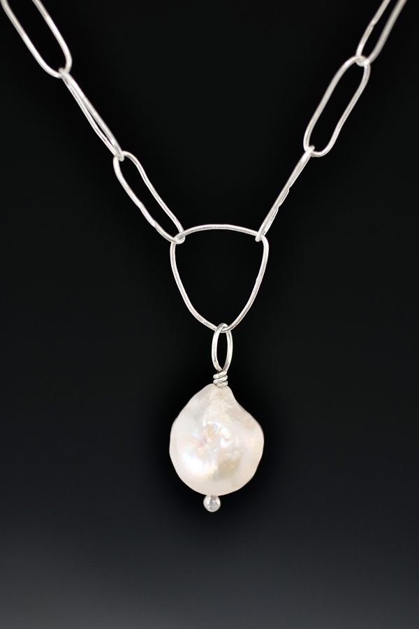Mermaid's Pearl Silver Necklace