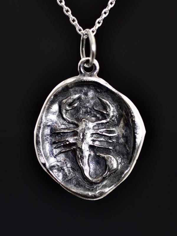 Scorpio Silver Wax Seal Necklace