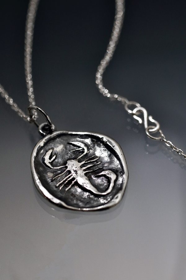 Scorpio Silver Wax Seal Necklace