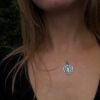 Scorpio Silver Wax Seal Necklace