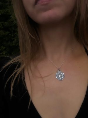 Scorpio Silver Wax Seal Necklace