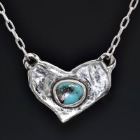 Turquoise Wild Heart Silver Necklace