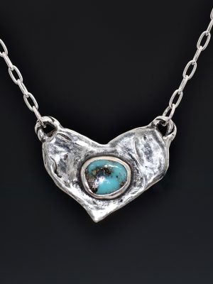 Turquoise Wild Heart Silver Necklace