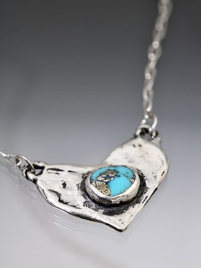 Turquoise Wild Heart Silver Necklace